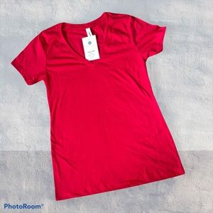 Classic Red V-Neck Tee